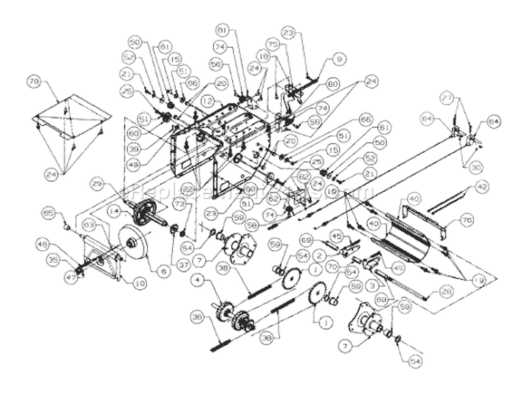 Page E Diagram and Parts List for 1996 Yard Man Snow Blower
